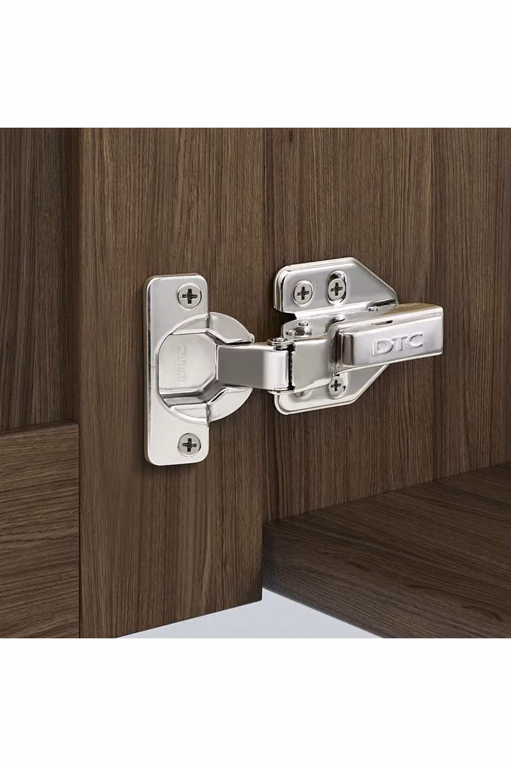 Living and Home 2 Piece Set of 110 Degree Soft Close Half Overlay Cabinet and Wardrobe Door Hinges in Silver – 2