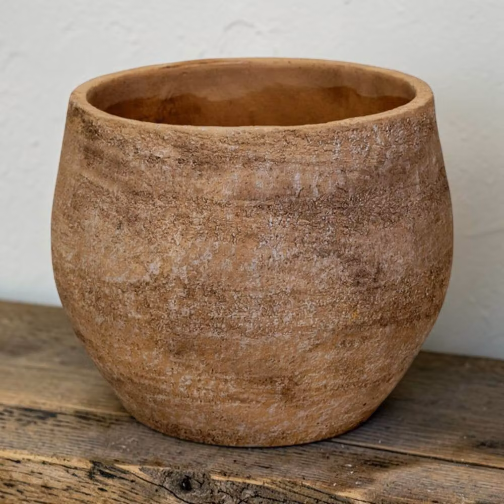 Four Candle Brown Concrete Planter Pot, W: 18.5 cm, H: 15 cm – 2