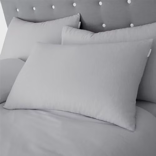 Catherine Lansfield Grey Brushed Cotton Flannelette Pillowcase Pair, W/H: 50 x 75 cm