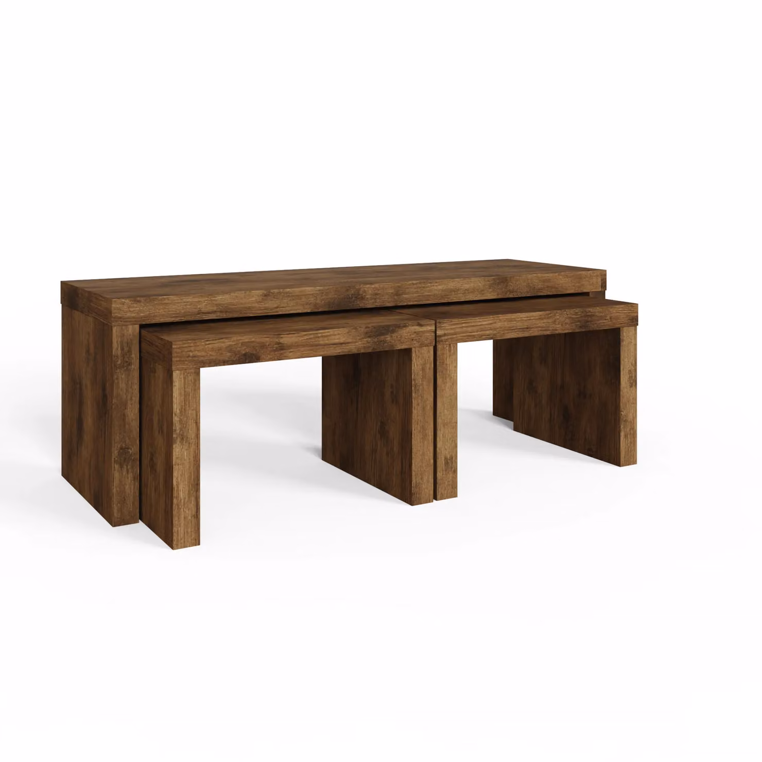 GFW Jakarta Mango Wood Long John Nest of Tables in Brown – 4