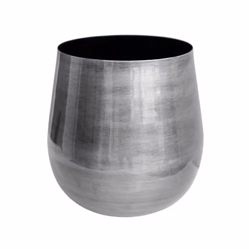 Ivyline Antique Pewter Bell Bottomed Planter in Silver, 22cm – 2