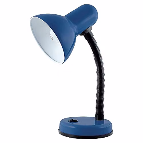 HOMELIFE Classic Flexi Desk Lamp in Midnight Blue, Height: 34 cm