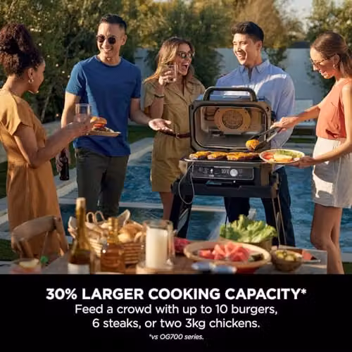Ninja Woodfire Pro Connect XL Electric BBQ Grill and Smoker, Black and Blue – 7