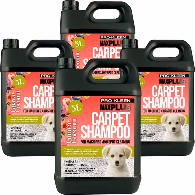 MAXPLUS Premium Carpet Shampoo for Homes with Pets, Guava Coconut, Black, 20kg