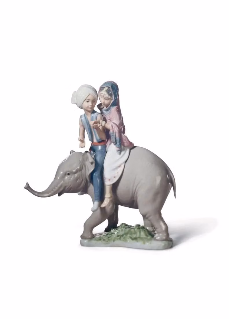 Lladró Hindu Children Multicolour Porcelain Figurine