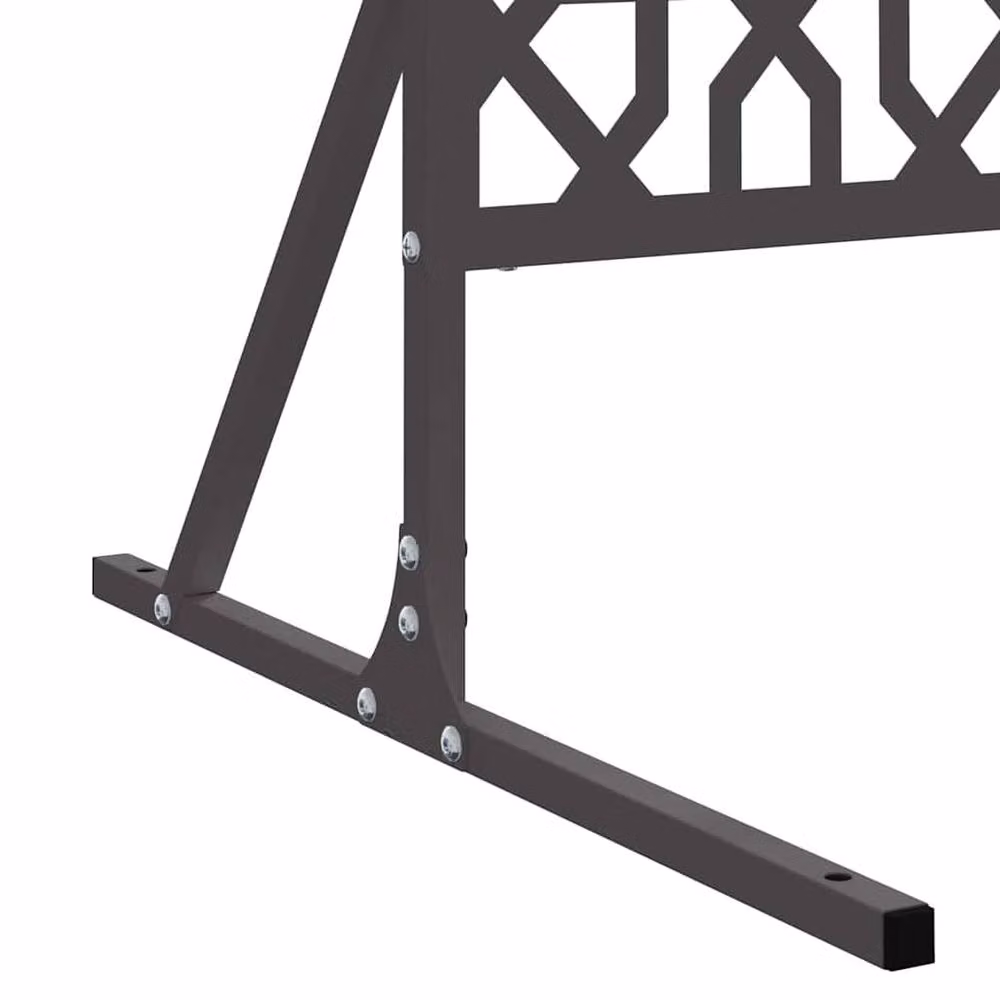 Berkfield Home Black Steel Privacy Screen, W: 100 cm, D: 50 cm, H: 180 cm – 4
