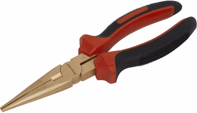 Loops Non-Sparking Long Nose Pliers, Beryllium Copper, 200 mm