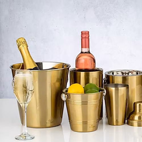 Viners 4L Stainless Steel Ice Bucket in Gold Finish – 2