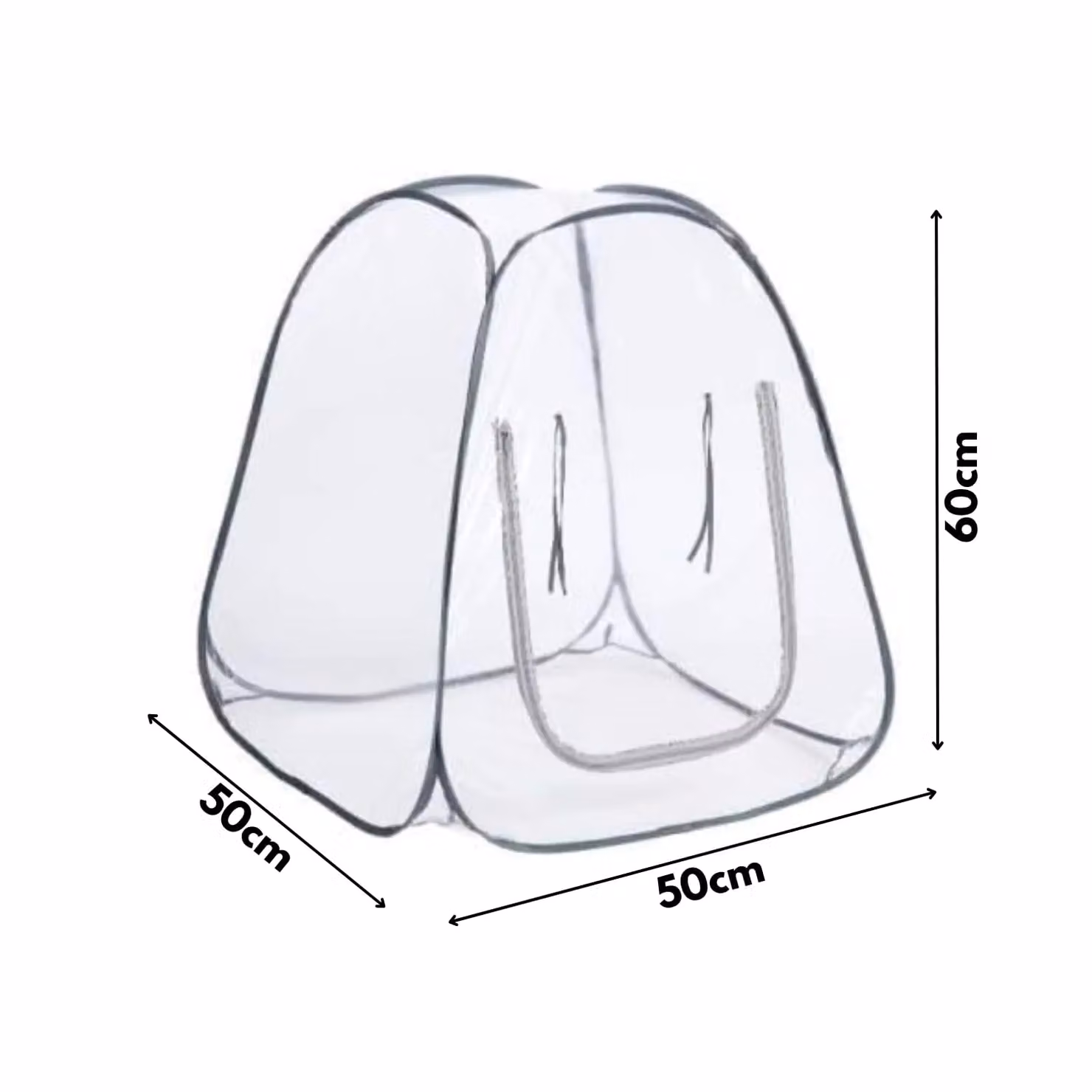 Marco Paul Transparent Pop Up Garden Greenhouse W/D/H: 50 x 50 x 60 cm – 2