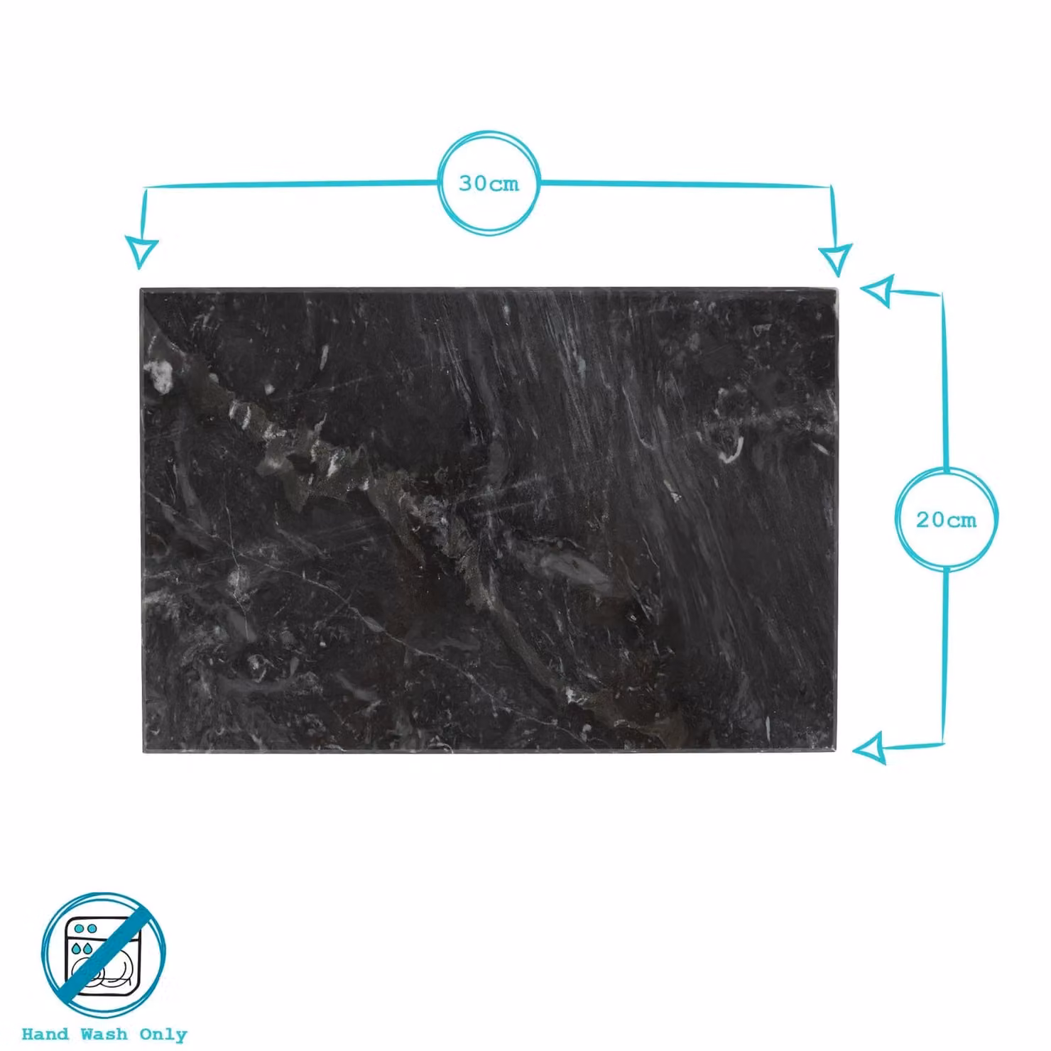 Argon Tableware 12-Piece Green Marble Rectangle Placemats and Round Coasters Set, W: 30 cm, D: 20 cm – 2