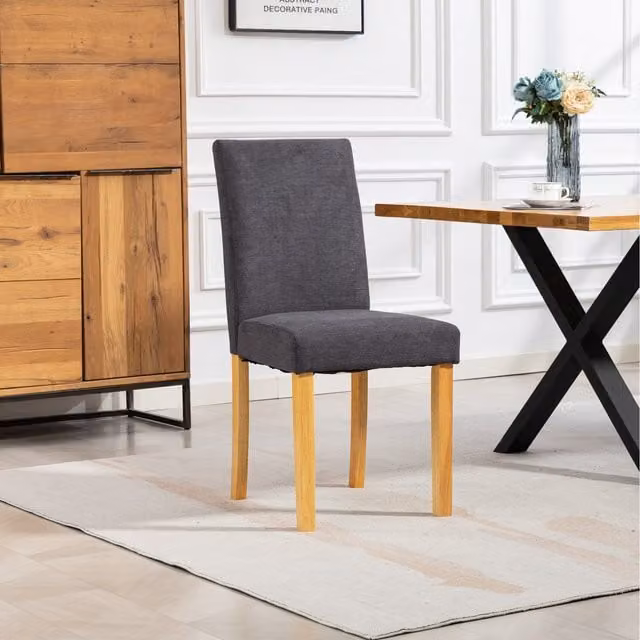 Artemis Home Almont Fabric Dining Chairs, Set of 2, Anthracite Grey