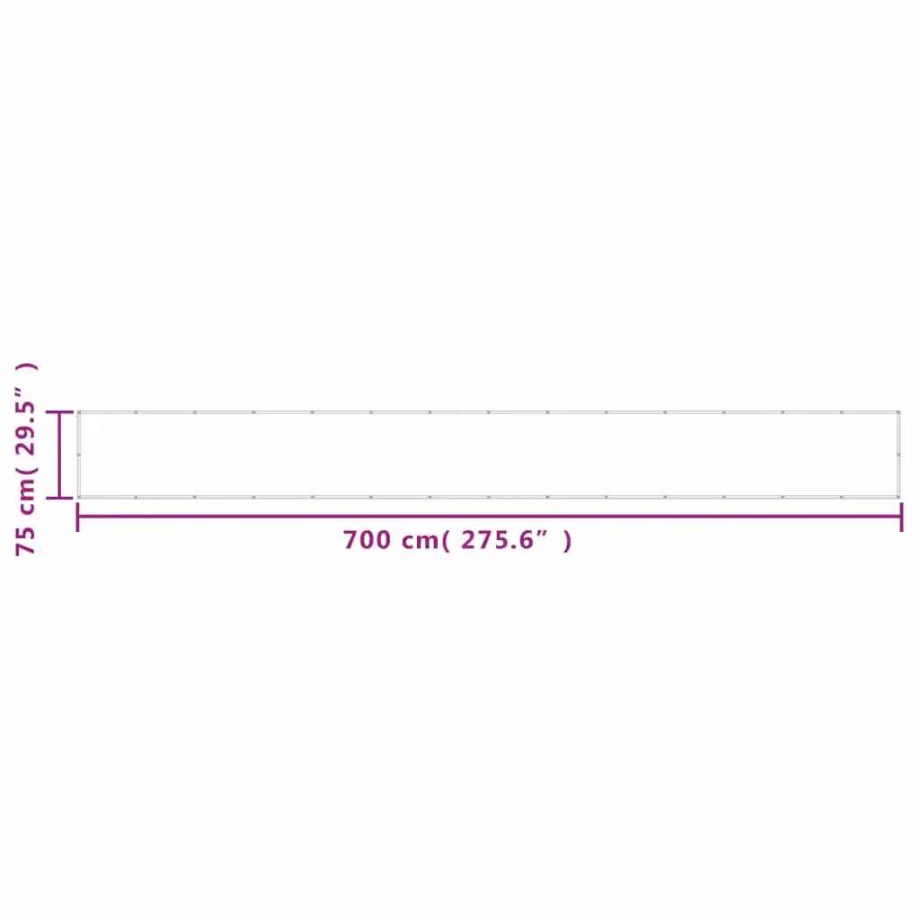 Berkfield Home Blue Polyester Oxford Balcony Screen, W: 75 cm, H: 700 cm – 4
