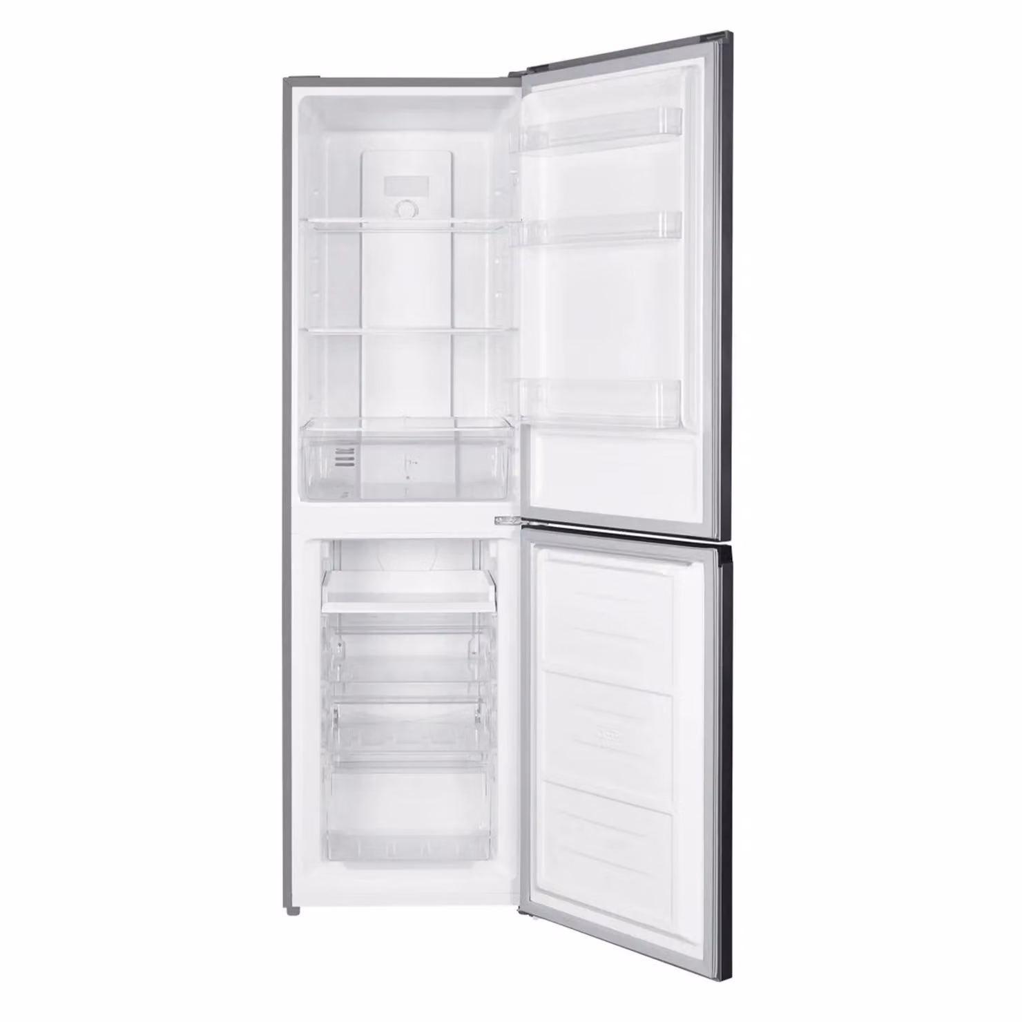 Statesman Freestanding Tall Stainless Steel Fridge Freezer in Silver – 2
