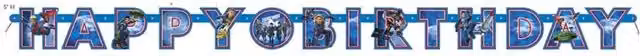 Thunderbirds Blue Jointed Pennant Banner Decorative Party Accessory Pack of 6