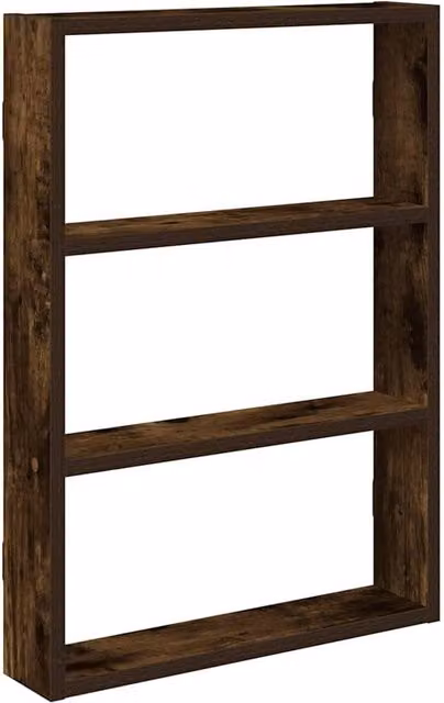 Berkfield Home Smoked Oak Wall Shelf, Brown Engineered Wood, W/D/H: 60 x 43 x 9 cm – 1