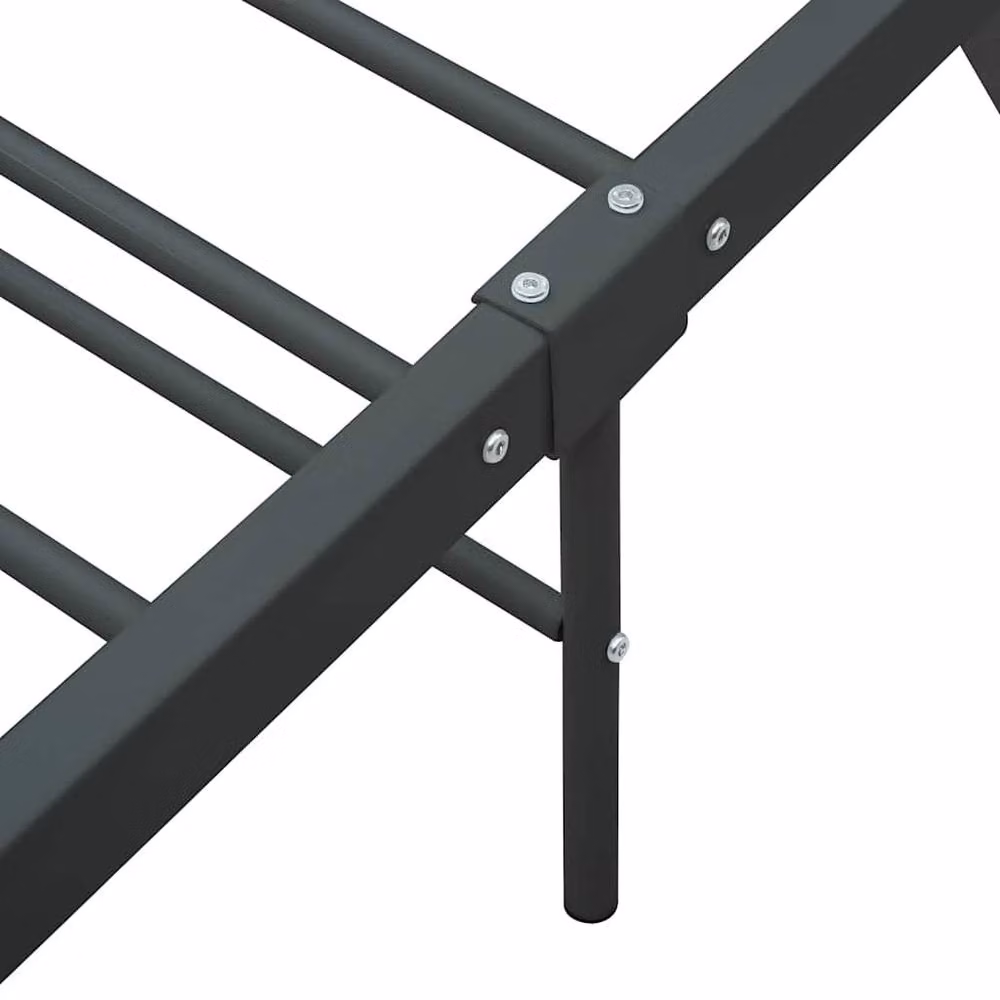 Berkfield Home Grey Metal Bed Frame W: 140 cm, D: 200 cm – 2