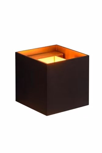 Lucide XIO Dimmable Cube Wall Light in Black with Adjustable Beam Angle and Warm White LED