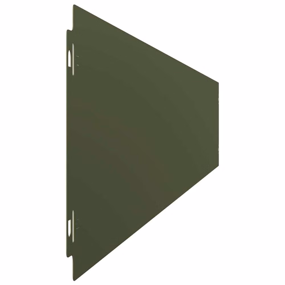 Berkfield Home Lawn Edgings, 10 Pieces, Olive Green, Cold-rolled Steel, 15 x 103 cm – 4