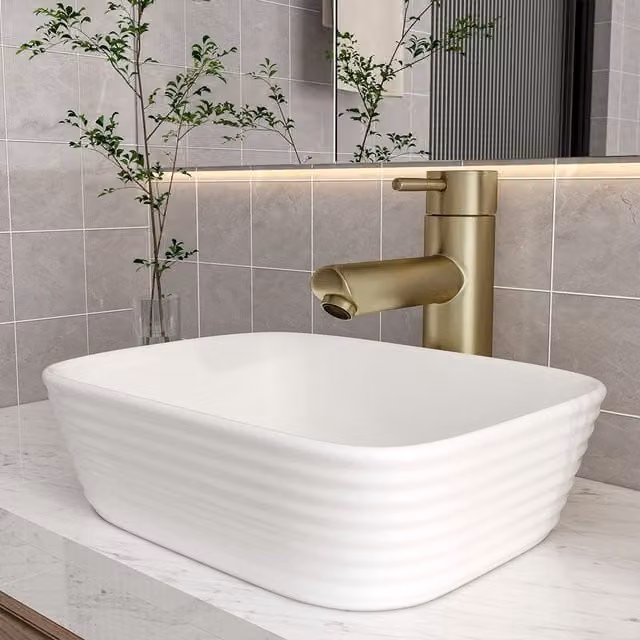 Living and Home Gold Single Lever Stainless Steel Bathroom Basin Tap – 1