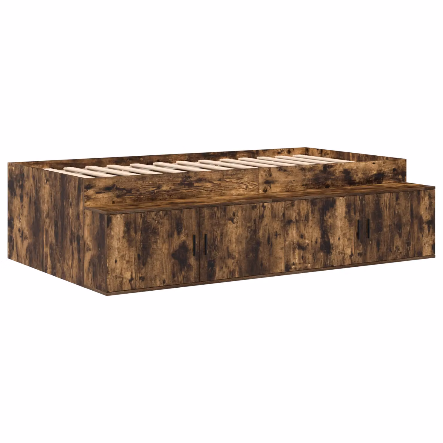 Berkfield Home Smoked Oak Storage Bed Frame with Drawers, Brown, W/D/H: 90 x 190 cm – 2