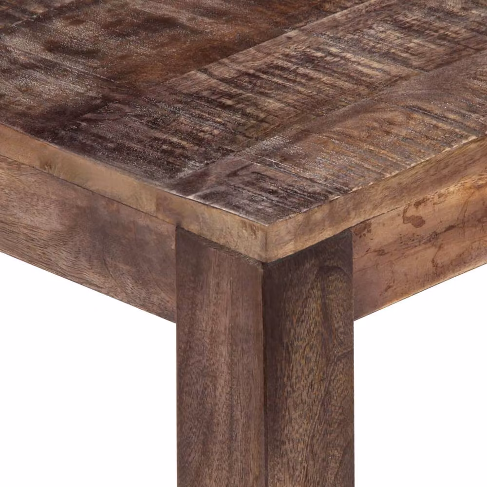 Berkfield Home Beautiful Coffee Table in Brown Solid Mango Wood, W/D/H: 50 x 50 x 35 cm – 3