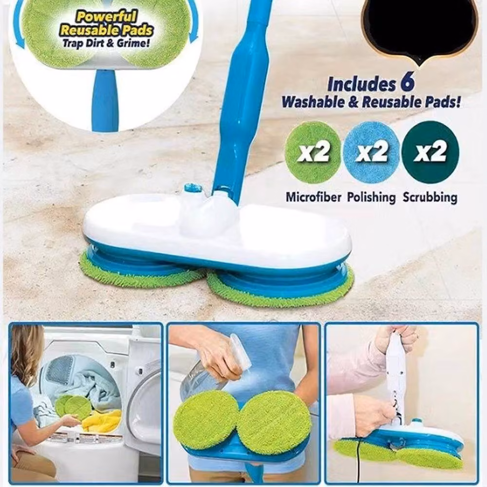NESTLUNE Fantastic Floating Mop, Rechargeable Motorised Spin in White, W/D/H: 122 x 100 x 100 cm – 3