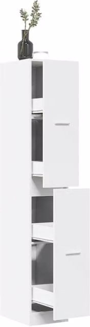 Berkfield Home Apothecary Cabinet in White, W/D/H: 30 x 41 x 174.5 cm