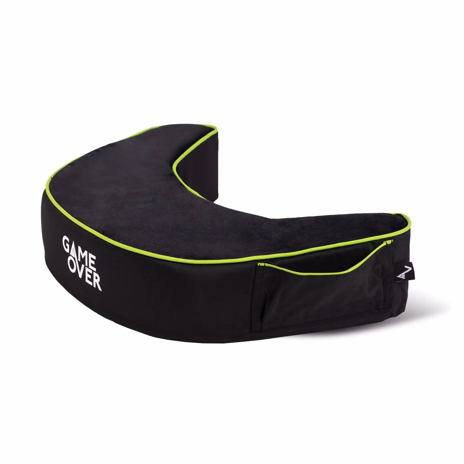 Fel Magic 8-Bit Ergonomic U-Shaped Gaming Support Lap Cushion in Black Polyester Velour