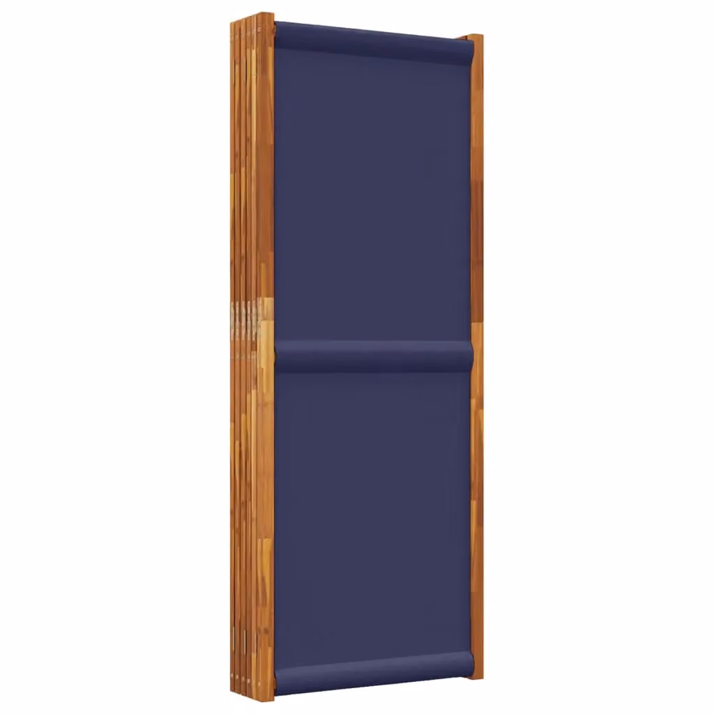 Berkfield Home 6-Panel Acacia Wood Room Divider in Blue, W: 420 cm, H: 180 cm – 3