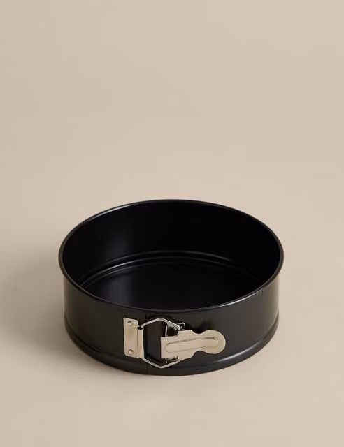 M&S Non-Stick Carbon Steel 8 inch Round Springform Cake Tin, Charcoal Black/Grey