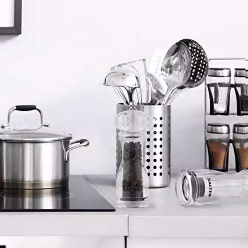 Salter 7606 CLXRUP Modern Black Salt and Pepper Mills with Adjustable Ceramic Rotary Mechanism – 3