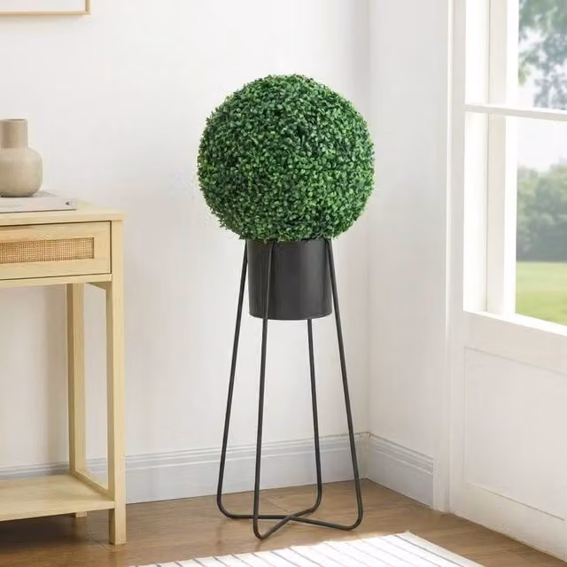 STILVORA Set of 2 Green Artificial Round Boxwood Balls, Diameter: 40 cm – 1
