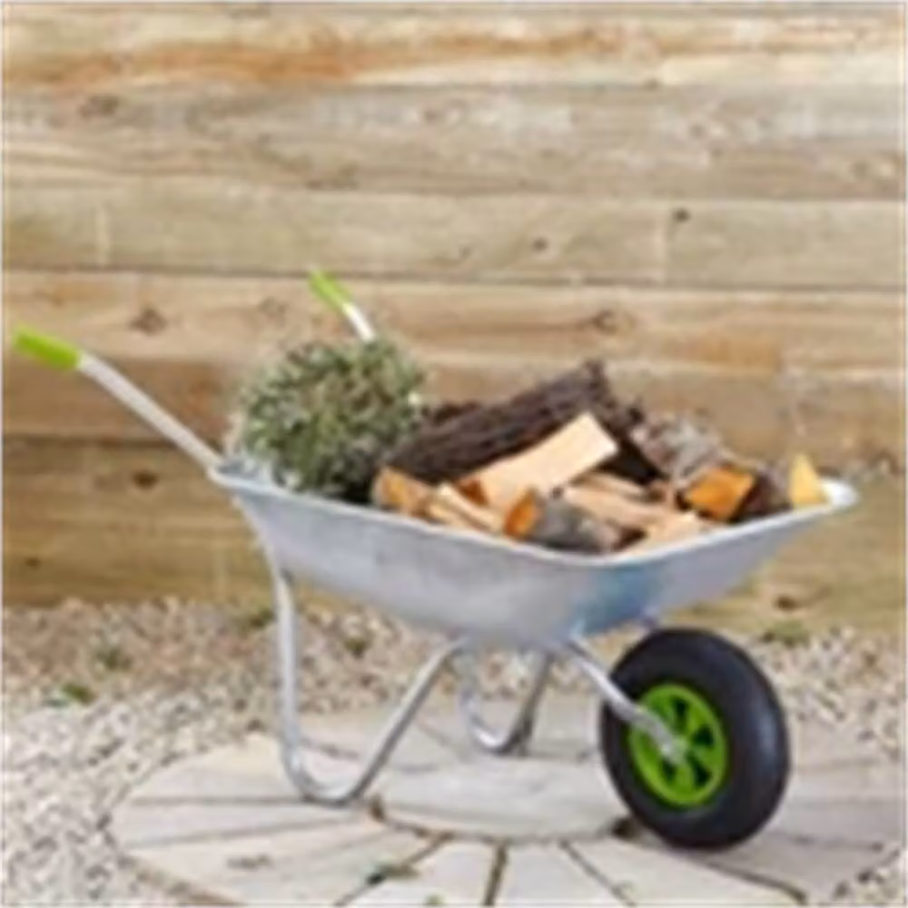 Nordara Garden Galvanised Steel Cart in Silver, 10kg – 2