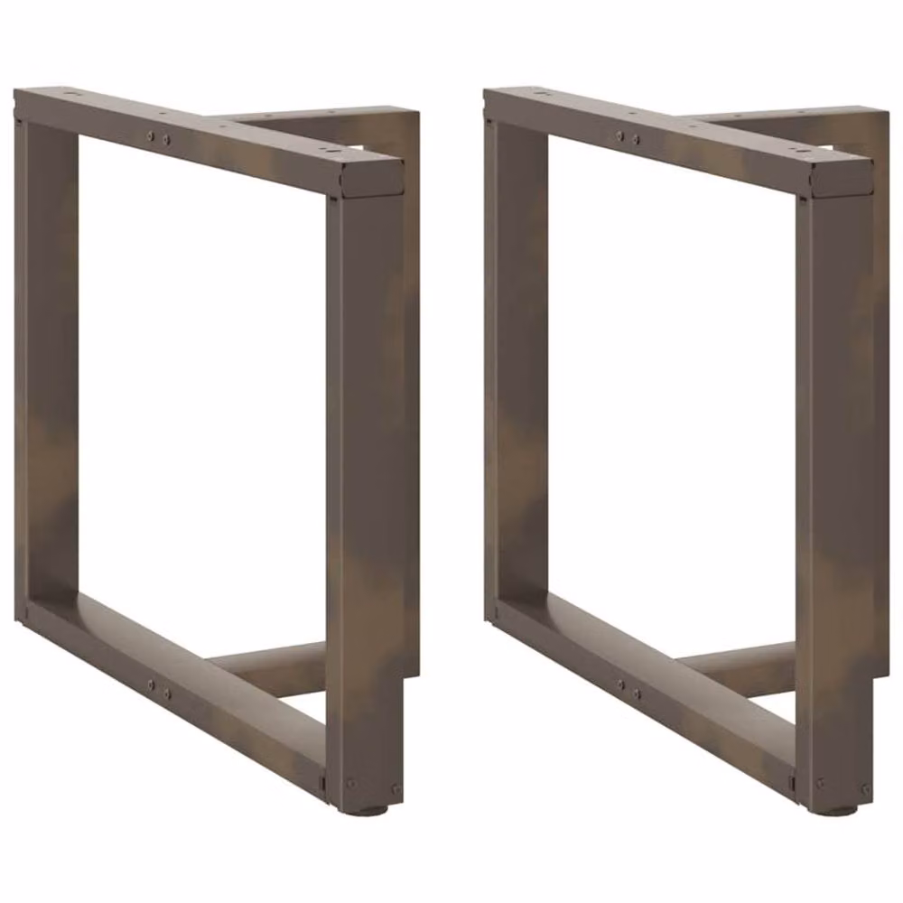 Berkfield Home T-Shaped Dining Table Legs, 2 Pieces, Dark Grey Steel, W: 90 cm, D: 35 cm, H: 72-73 cm – 1