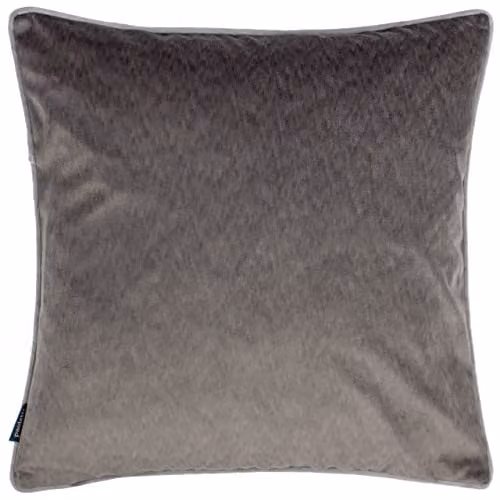 Paoletti Square Velvet Cushion in Grey and Silver, W/D/H: 50 x 50 x 50 cm – 5