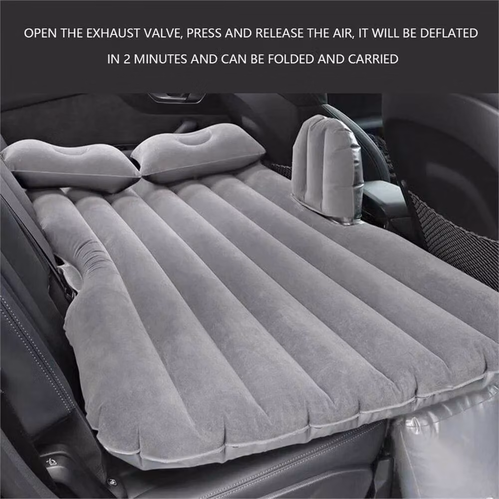 Nordara Inflatable Car Air Bed and Foldable Camping Mattress Seat Rest in Grey – 4