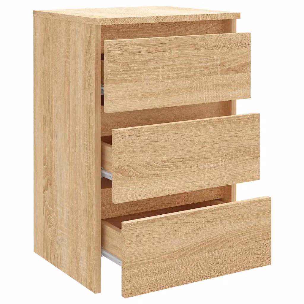 Berkfield Home Set of 2 Bedside Cabinets in Sonoma Oak Brown, W/D/H: 40 x 35 x 62.5 cm – 3
