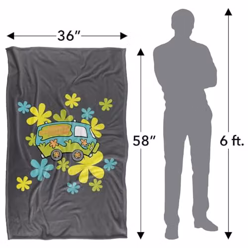 LOGOVISION Scooby Doo The Mystery Machine Super Soft Fleece Throw Blanket, Multicolour, W: 91.44 cm x D: 147 cm – 4