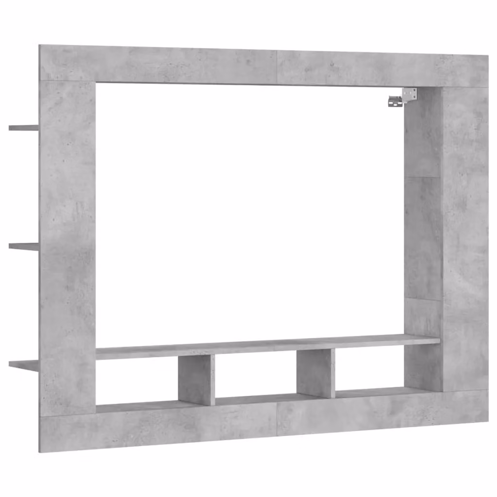 Berkfield Home TV Cabinet in Concrete Grey, W/D/H: 152 x 22 x 113 cm – 2