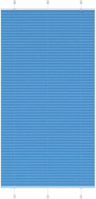 Berkfield Home Blue Single Pleat Polyester Fabric Blind, W: 110 cm, H: 200 cm