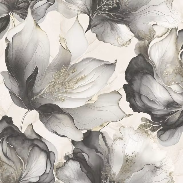 Muriva Elysian Black Floral Botanical Wallpaper Roll