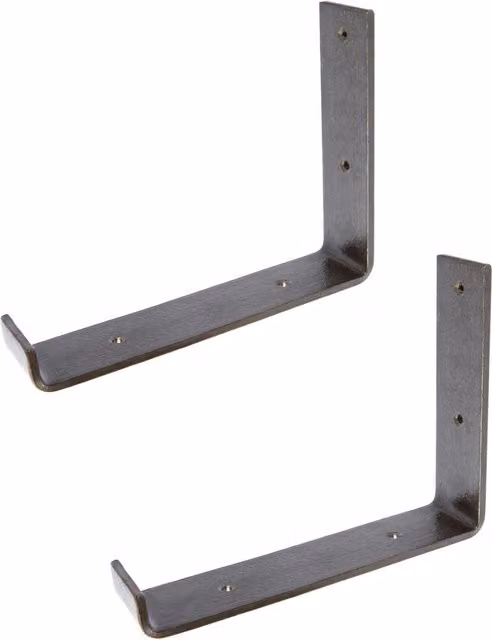Hammer and Tongs Iron Scaffold Board Shelf Bracket, Grey, Pack of 2, Diameter: 23.5 cm
