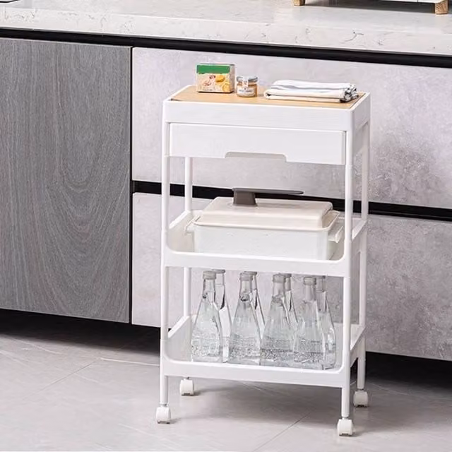 Kelvenix 3-Tier White Plastic Storage Unit – 1