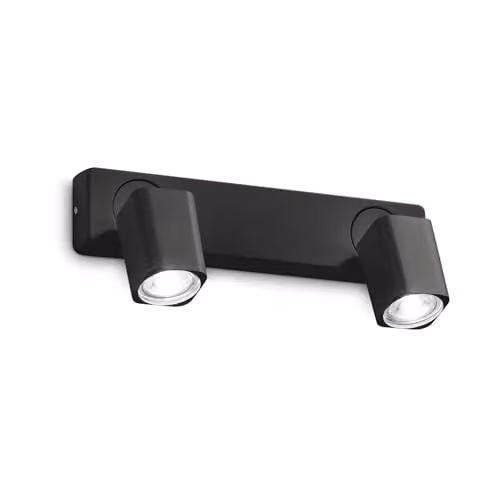 Netlighting Ideal Lux Rudy 2 Light Twin Ceiling Spotlight in Black – 1
