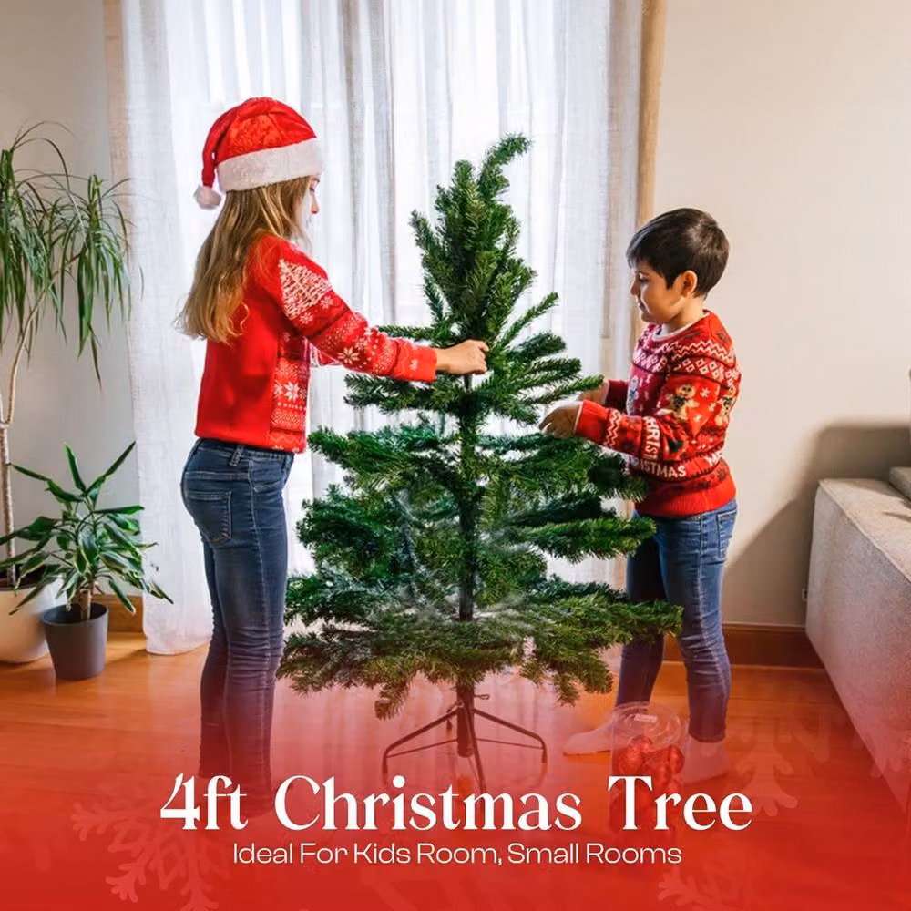 NESTLUNE Premium Realistic Artificial Christmas Tree in Green, H 100 cm x W 15 cm – 2