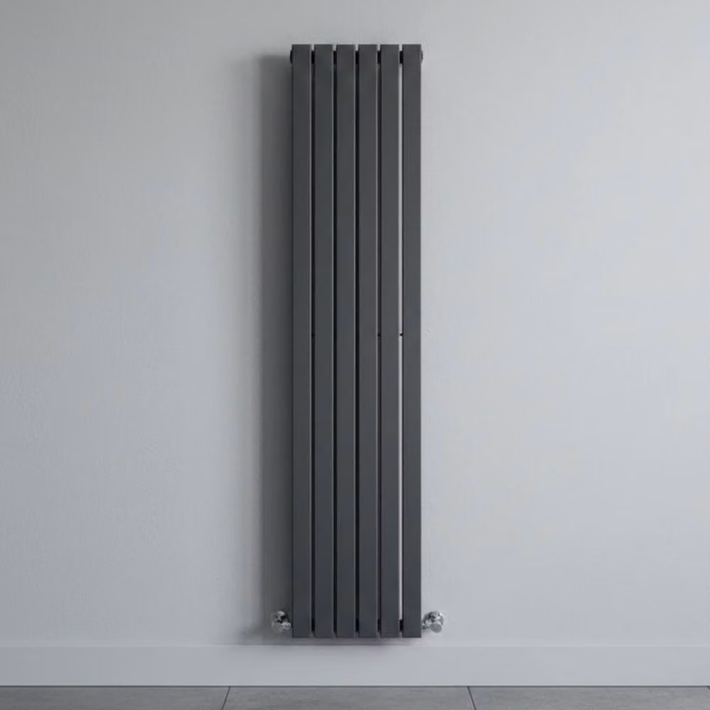 Balterley Lucia Square Vertical Double Panel Radiator, Grey Anthracite, H 180.0 cm x W 35.4 cm – 5