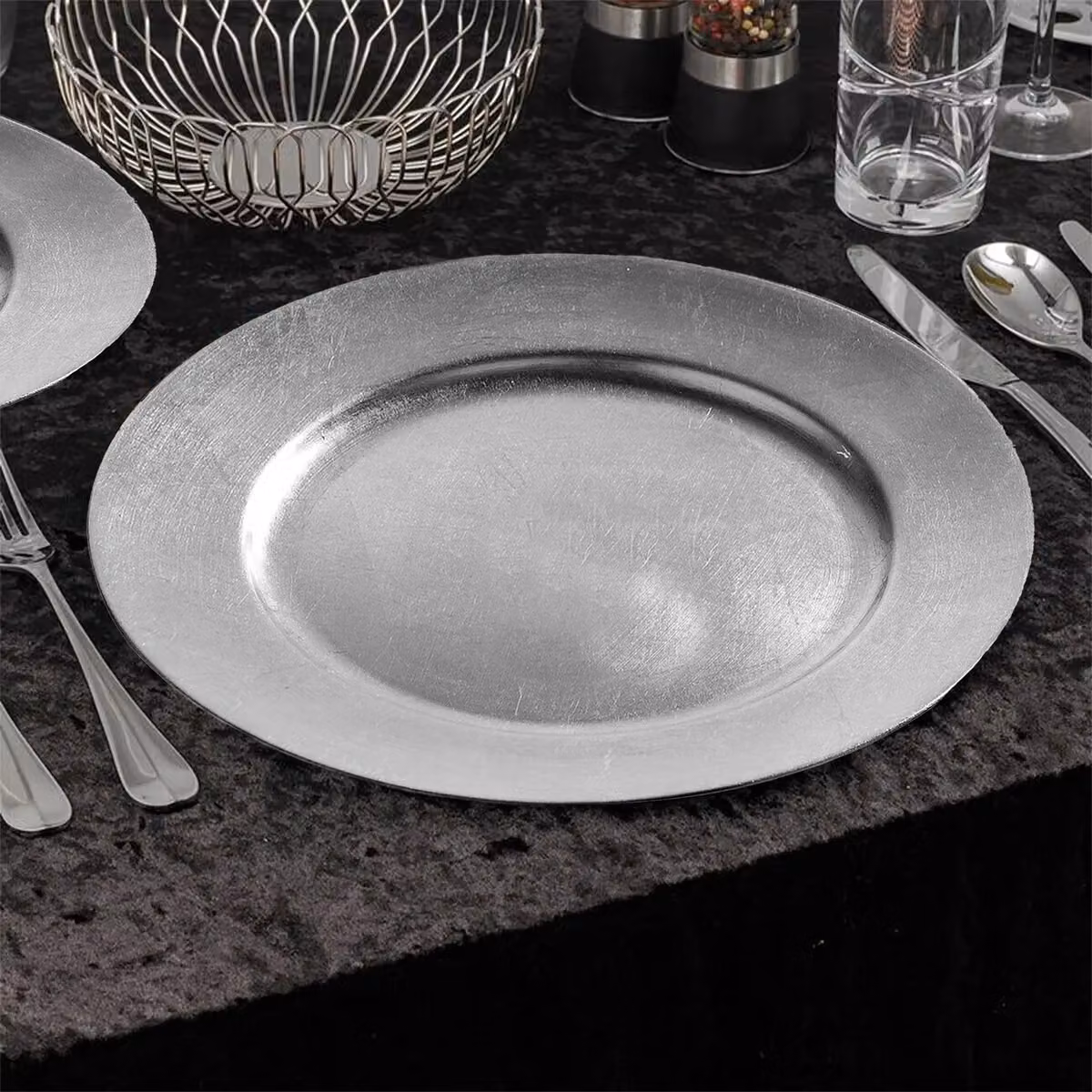 Orsina Silver Dinner Plate, Diameter: 33 cm – 3