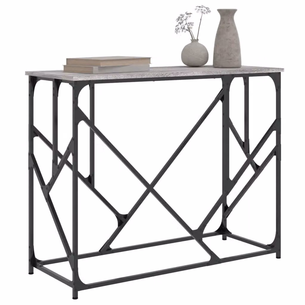Berkfield Home Console Table in Grey Sonoma, W/D/H: 100 x 40 x 80 cm – 3