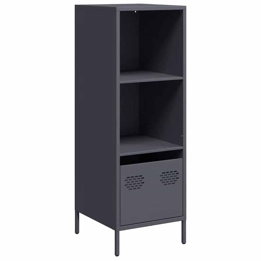 Berkfield Home Anthracite Steel Highboard in Dark Grey, W/D/H: 35 x 39 x 103.5 cm – 2
