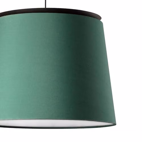 Faro Barcelona Savoy Black and Green Fabric Pendant Light – 3